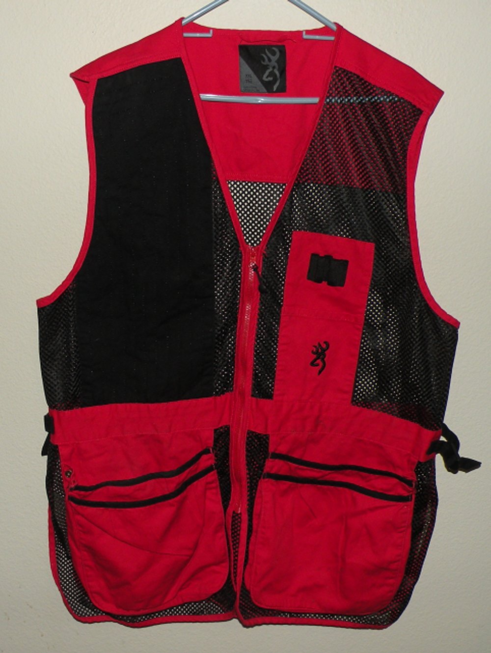 Browning Reactar G3 XXL Skeet Shotgun Shooting Vest Red Canvas Black Mesh